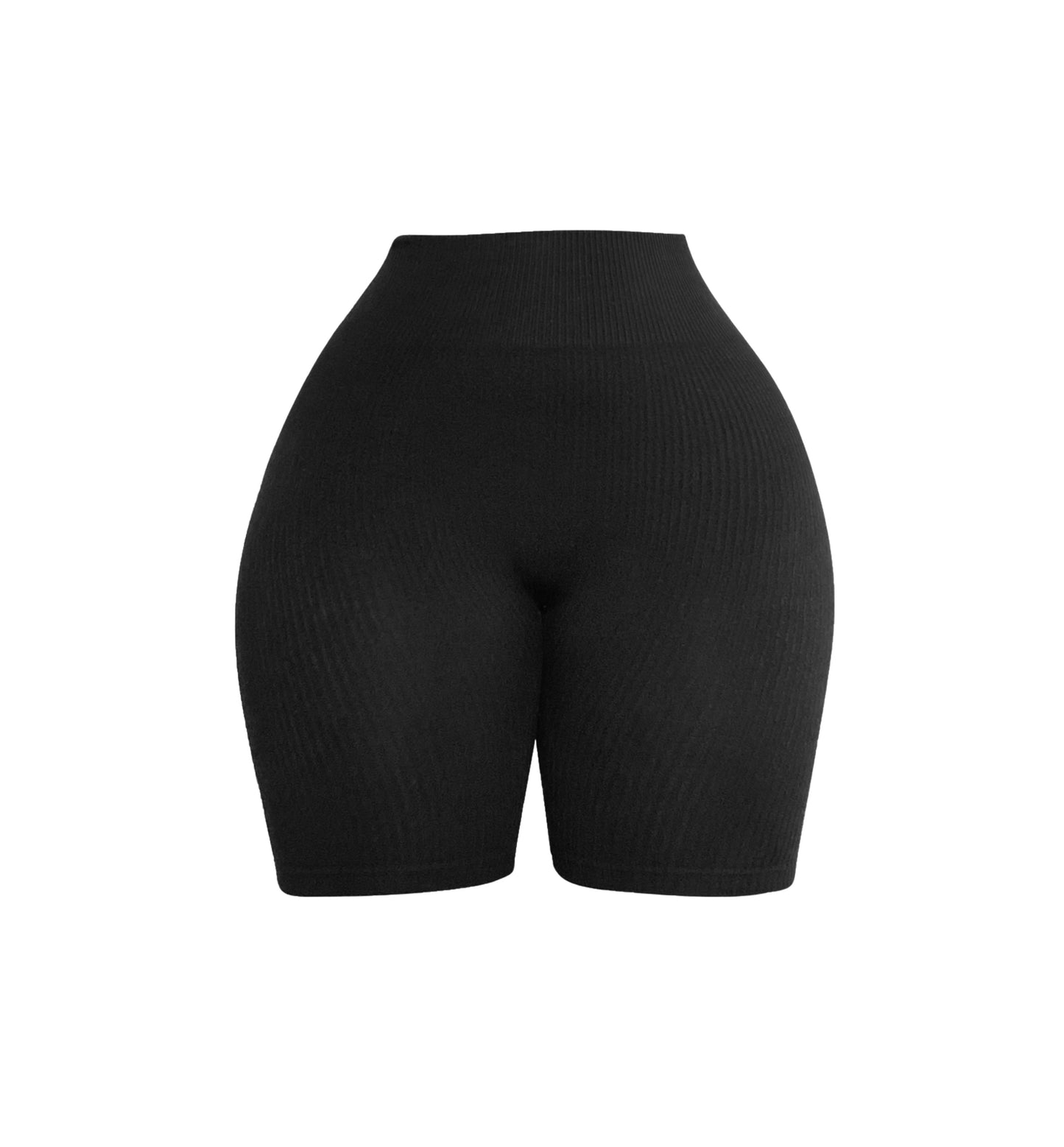 Ribbed biker shorts