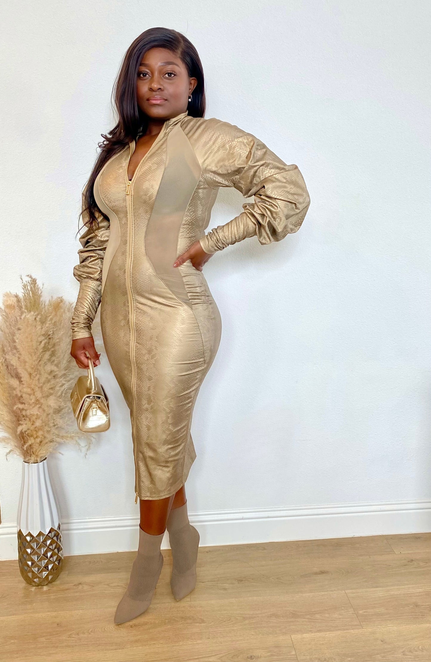 Claire Dress (Gold)