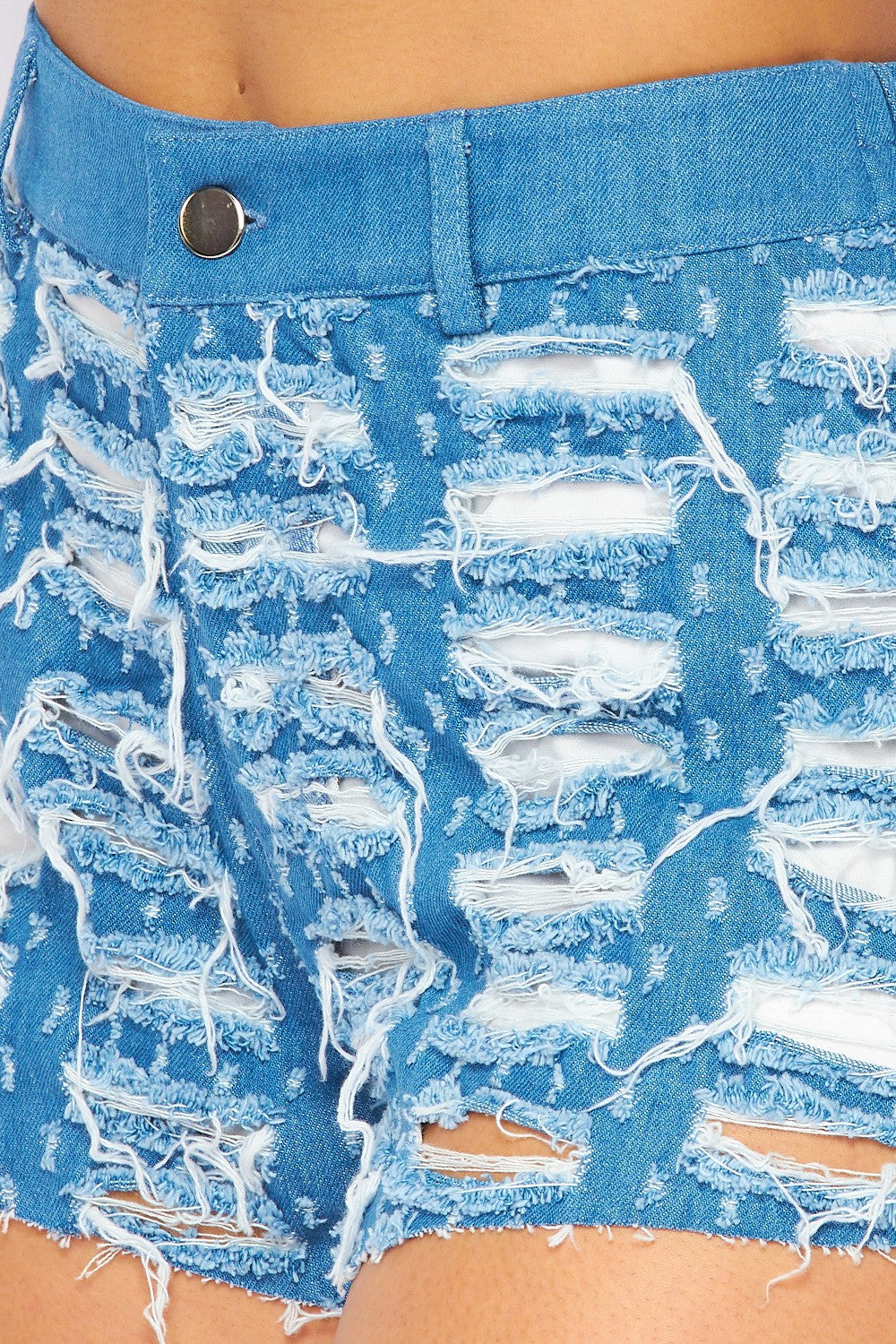 Ria distressed denim shorts