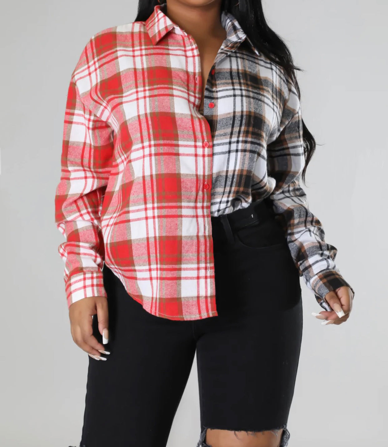 Plaid Shirt (Red/black combo)