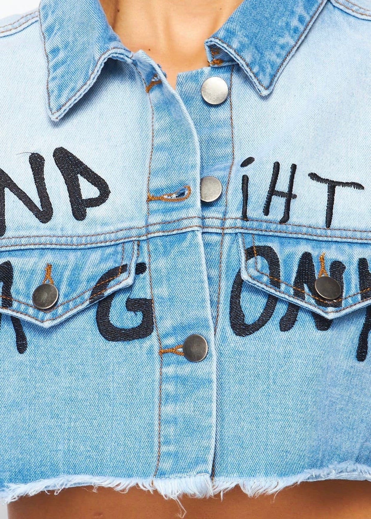 Cropped denim jacket