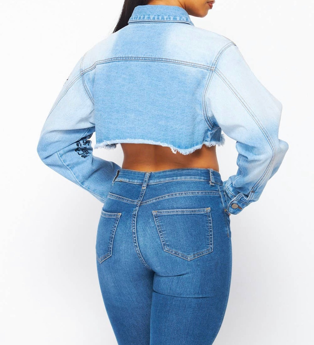 Cropped denim jacket