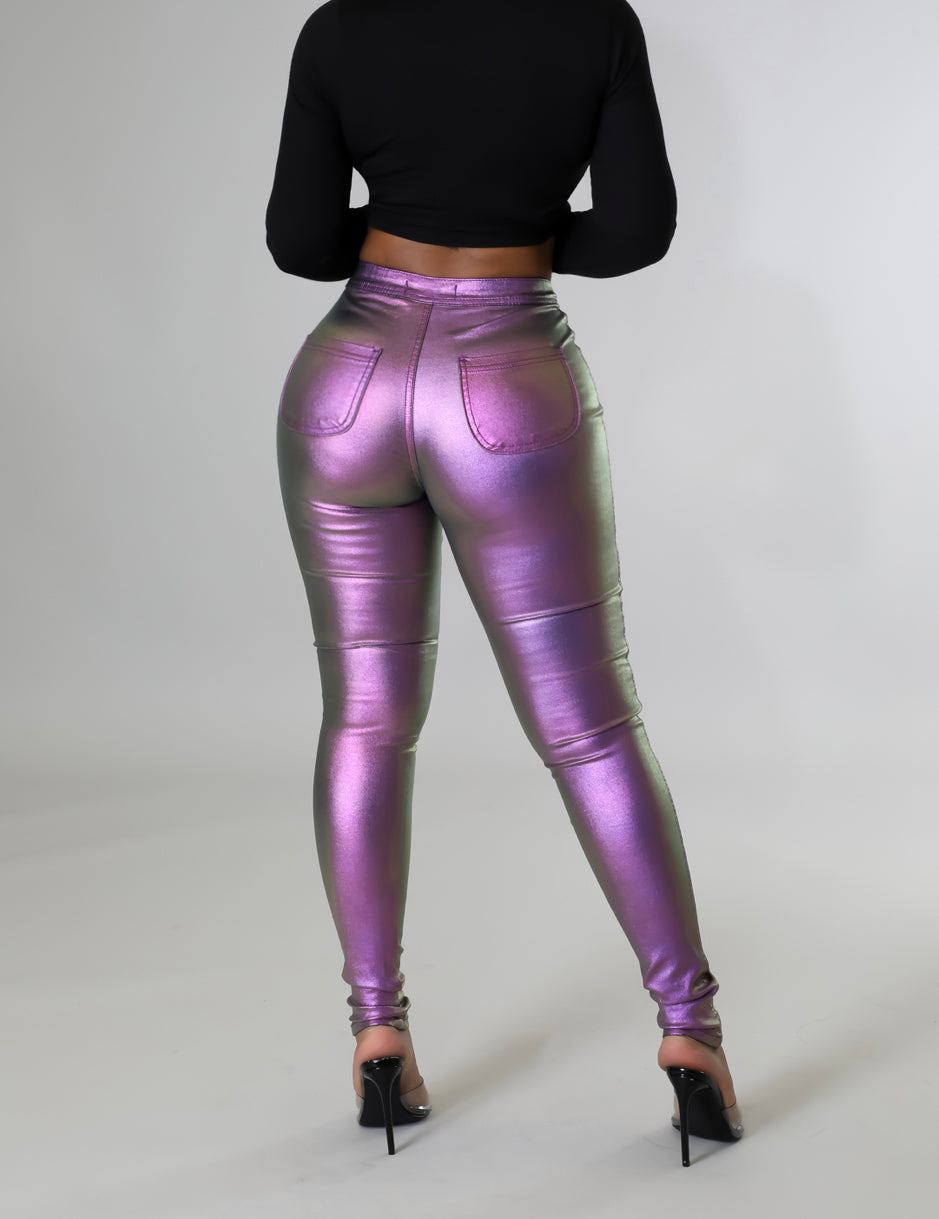 High-waist Pants(purple)