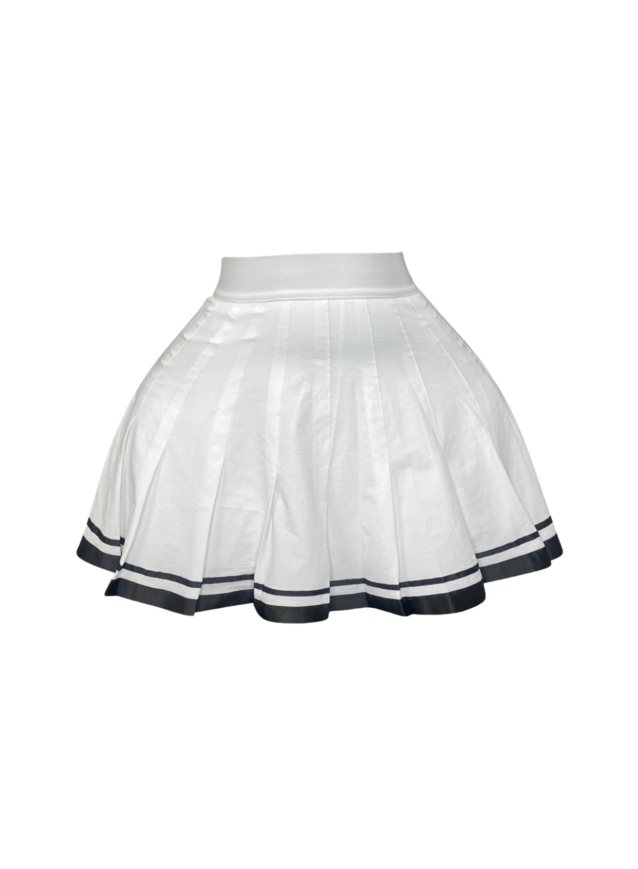 Stripe Pleated Skirt(White)