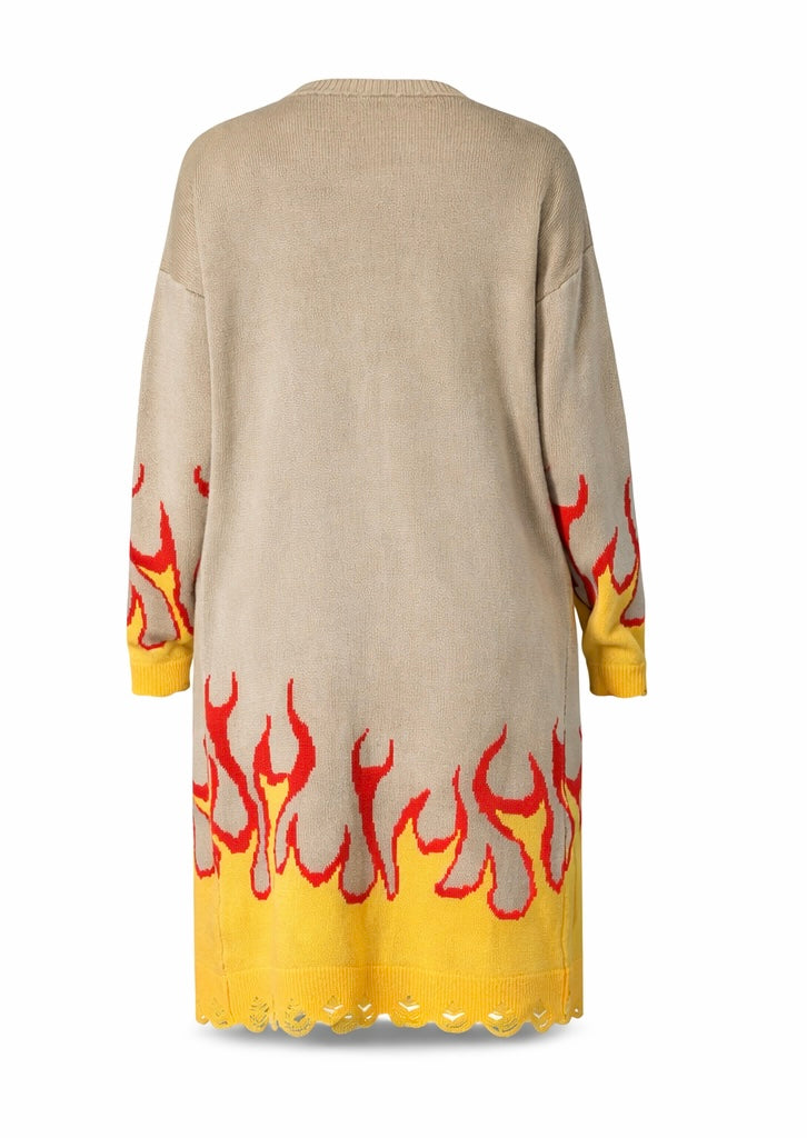 Flame knit Cardigan(mocha)