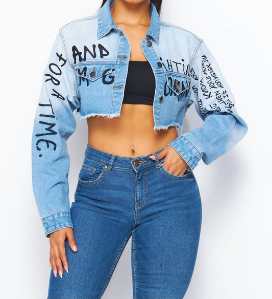 Cropped denim jacket