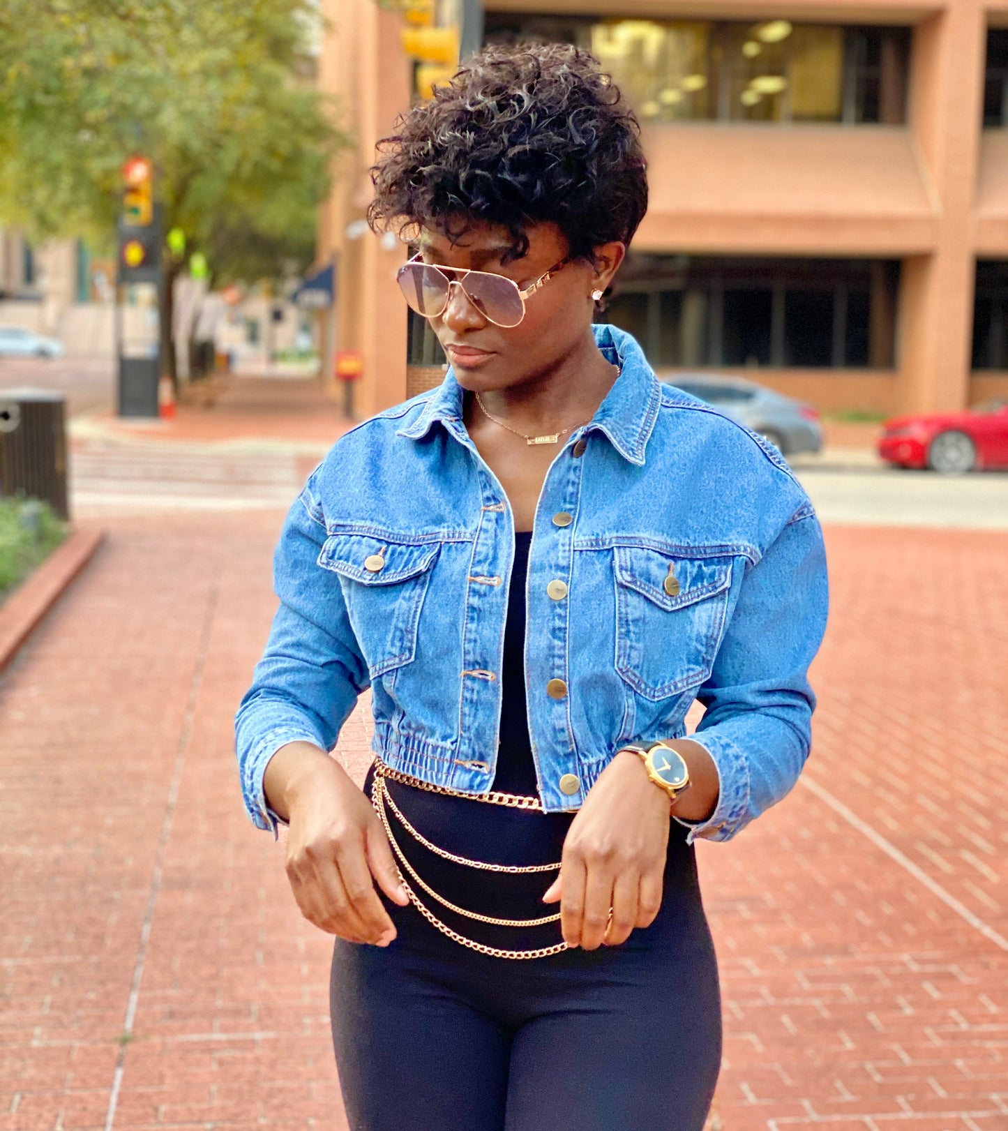 Cropped denim Jacket